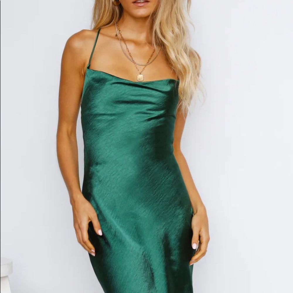 Hello Molly who loves you midi dress teal